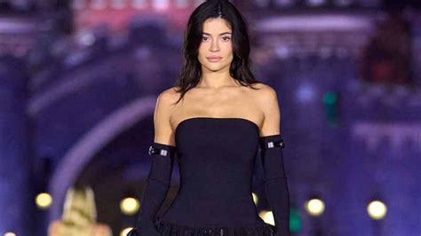 Kylie Jenner Stuns in Naked Dress at Paris Fashion Week